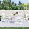 vidaXL Hochlehner-Auflagen 4 Stk. Melange Creme 120x50x7 cm Stoff 4002353 Bild 3