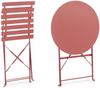 Garten-Set Nistas Metall, klassisch klappbar, Terrakotta, Stühle und Tisch für draußen Bild 2