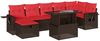 vidaXL 8-teiliges Gartensofa-Set mit Kissen, braun, Polyrattan 3274994 Bild 2