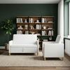 vidaXL Sofa Set mit Stauraum 2 pcs Weiß Polyester 3429159 Bild 3