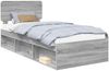 vidaXL Bettrahmen Graues Sonoma 75 x 190 cm Massives Kiefernholz 3412146 Bild 2