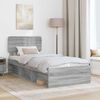 vidaXL Bettrahmen Graues Sonoma 75 x 190 cm Massives Kiefernholz 3412146 Bild 3