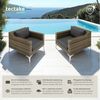 tectake Sitzgruppe Modulares Rattanset aus Aluminium, Dicke der Sitzpolster 11 cm, (Loungeset Villanova, für Außen in Anthrazit-meliert), 2 Sessel, wetterfest und UV-beständig Bild 2