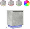vidaXL Nachttisch mit LED-Leuchten Betongrau 38x34x50 cm 861271 Bild 2