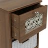 Kommode HWC-O75, Schubladenschrank, 3 Schubfächer Korbschubladen Holz Melamin 63x30x30cm ~ braun Bild 5