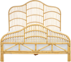 Bett mit Lattenrost DOMEYROT 140 x 200 cm Rattan Heller Holzfarbton Bild 5