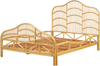 Bett mit Lattenrost DOMEYROT 140 x 200 cm Rattan Heller Holzfarbton Bild 4