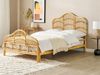 Bett mit Lattenrost DOMEYROT 140 x 200 cm Rattan Heller Holzfarbton Bild 3