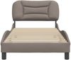 vidaXL Bettgestell ohne Matratze "Hvar" Taupe 90x190 cm Stoff 3207741 Bild 4