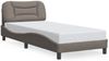 vidaXL Bettgestell ohne Matratze "Hvar" Taupe 90x190 cm Stoff 3207741 Bild 2