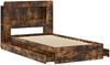 vidaXL Bettgestell mit Stauraum Geräucherte Eiche 90 x 190 cm 3433627 Bild 4