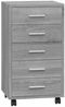 vidaXL Schubladenschrank mit Rollen Grau Sonoma Holzwerkstoff 342675 Bild 2