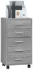 vidaXL Schubladenschrank mit Rollen Grau Sonoma Holzwerkstoff 342675 Bild 3