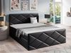 Mirjan24 Boxspringbett Alpiry, Schwarz, 180x200 cm, Kunstleder Bild 2