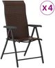 vidaXL Gartenstühle 4 Stk. Klappbar Braun Poly Rattan 3270608 Bild 2