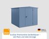 Hörmann Ecostar Metall-Gerätehaus Trend mit Satteldach Typ 2, 238x238 cm , taubenblau, 5,7 m²,1-flüglige Tür Bild 2