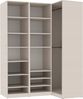 Marmex Möbel TRES SET G Garderobenschrank-Set, Einbaukleiderschrank ohne Türen, Kleiderschrank mit Ablagen, Kleiderstangen, laminierte Spanplatte, graubeige cashmere, 200x206x51 cm Bild 5
