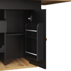 Esstisch, Teleskoptisch klappbar für 4–6 Personen, Mit Snackregal und Weinregal, MDF, Weiß, 110–140×80 cm Bild 4