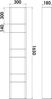 Naber 8041238 transFORM Solitärregal, 1650 x 300 x 180 mm (H x B x T) für Regalsystem, schwarz matt Bild 2