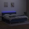 vidaXL Boxspringbett mit Matratze & LED Blau 180x200 cm Stoff 3133979 Bild 4