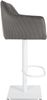 Barhocker SIHAR - Cord Taupe 64x45x88 cm Weiß | Barstuhl Mit Lehne Tresenhocker Tresenstuhl Kneipenhocker Kneipenstuhl Bild 4