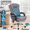 Bürostuhl ergonomische Lordosenstütze Armlehne Massage höhenverstellbar Grey Bild 3