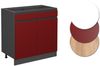 Küchenunterschrank R-Line Rot 80 cm J-Shape AP Marmor Vicco Bild 5