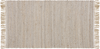 Teppich beige 80x150 cm kariertes Muster Kurzflor zweiseitig ZERDALI Bild 4