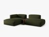 Micadoni Ecksofa Martina 2-Sitzer mit Couchtisch Links Strukturierter Stoff Grün Bild 2