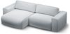 Micadoni Ecksofa Victor 3-Sitzer Links Strukturierter Stoff Hellgrau Bild 3