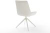 Drehstuhl Taimi-Flex Bouclé Soft Beige Kreuzgestell breit Weiß 360° drehbar Wippfunktion Bild 5