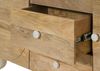 Sideboard Mango 200x40x80 natur lackiert / Marmor weiß FLORENZ #122 Bild 5