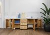 Sideboard Mango 200x40x80 natur lackiert / Marmor weiß FLORENZ #122 Bild 4