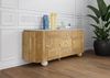 Sideboard Mango 200x40x80 natur lackiert / Marmor weiß FLORENZ #122 Bild 3