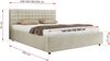 Polsterbett mit Holzlattenrost Doppelbett PAVO CLASSIC, hohe Kopfteil, Bettkasten mit Gasdruckfeder Foam Matratze - 180 x 200 cm - Beige Velvet - MIRO LUX Bild 4