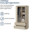 Home Collective Kleiderschrank Schrank 90cm breit mit 2 Schubladen, 3 Einlegeböden und Kleiderstange (Haushaltsschrank Schrank Organizer für Schlafzimmer Flur Keller Büro) robust & vielseitig viel Stauraum 90x50x180 (BxTxH) sonoma Bild 3