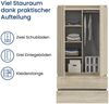 Home Collective Kleiderschrank Schrank 90cm breit mit 2 Schubladen, 3 Einlegeböden und Kleiderstange (Haushaltsschrank Schrank Organizer für Schlafzimmer Flur Keller Büro) robust & vielseitig viel Stauraum 90x50x180 (BxTxH) sonoma Bild 4