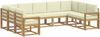 vidaXL Outdoor-Sofagarnitur mit Kissen 9 pcs Weiß und Creme 3388224 Bild 2
