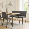 HTI-Living Sitzbank Bank Velvet Grau mit Print auf Rückseite Bangor (Stück, 1-St, 1 Sitzbank), Sofabank Polsterbank mit Rückenlehne Bild 3