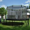 KINETIC SPORTS 'Ultimate Pro' Premium Outdoor Trampolin, für Kinder und Erwachsene, AirMAXX Sprungtuch, mit Leiter, Fieberglas, bis zu 160 kg, Schwarz-Neongrün, Ø 366 cm Bild 2
