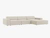Micadoni Ecksofa Jodie 4-Sitzer Rechts Samt Bluvel Dunkelbeige Bild 2