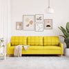 vidaXL 3-Sitzer-Sofa Hellgelb 210 cm Stoff 4007419 Bild 3