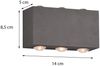 LED Außenwandleuchte 2er SET Anthrazit mit Up and Down Light, Breite 14cm Bild 4