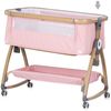Chipolino Beistellbett Charisma Matratze höhenverstellbar Räder Ablagefach Gurt rosa Bild 4