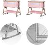 Chipolino Beistellbett Charisma Matratze höhenverstellbar Räder Ablagefach Gurt rosa Bild 5