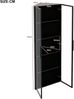 Merax 160cm LED-Glasvitrine, Eckschrank, Bücherregal, Weinschrank, Badezimmerschrank mit integrierten Lichtleisten, Staubgeschützte Vitrine aus gehärtetem Glas–Schwarz Bild 4