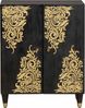 vidaXL Sideboard Schwarz 60 x 33 x 75 cm Massivholz Mango 4018810 Bild 3