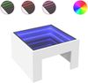 vidaXL Couchtisch mit Infinity-LED Weiß 50x50x30 cm 847602 Bild 2
