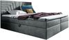 MEBLINI Boxspringbett BACALAR 180x200 cm mit Bettkasten – H3/Dunkelgrau Samt Polsterbett - Gepolstert Doppelbett mit Matratze und Topper - Polsterbett mit Stauraum - Bett mit Kopfteil – Stauraumbett Bild 2