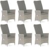 Sonnenpartner 6x Garten-Sessel Solares Aluminium/Polyrattan stone-grey Hochlehner Bild 3